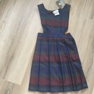 NWT Dennis uniforms school plaid jumper